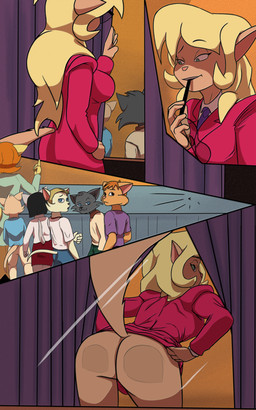 adult_focus against_surface age_difference anthro ass_on_glass behind_glass big_breasts blonde_hair breasts butt cheek_tuft clothed clothing exposure_to_minor eyewear facial_tuft female fur glass green_eyes group hair looking_back male male/female mature_anthro mature_female mooning older_female on_glass on_surface pose presenting presenting_hindquarters shota tuft young young_anthro younger_male imierbenety hanna-barbera swat_kats ben_gally callie_briggs jay_guar juliet_mcgrimal percy_lynxoln tiffany_chantilly domestic_cat felid feline felis mammal 2021 5:8 absurd_res colored comic digital_drawing_(artwork) digital_media_(artwork) hi_res shaded