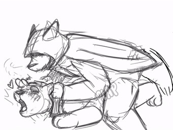 anthro aroused asphyxiation breath cape cape_only choking clothing duo heart_symbol male male/male moan mostly_nude panting plap rough_sex sex dungeonhound mythology canid canine mammal mythological_canine mythological_creature werecanid werecanine werecreature werewolf 4:3 animated loop low_res