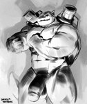 abs anthro balls biceps casual_nudity circumcised dramatic_lighting fist fists_clenched flaccid flexing forearm_muscles genitals happy humanoid_genitalia humanoid_penis male muscular muscular_anthro muscular_male navel nude pecs penis presenting proud quads shadow smile solo darkgem nintendo pokemon blastoise generation_1_pokemon pokemon_(species) 2022 black_and_white hi_res monochrome