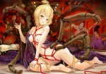 asian_clothing barefoot bdsm bondage bound breast_bondage breasts clothed clothing east_asian_clothing feet female group japanese_clothing kimono monster_girl_(genre) nipples painting partially_clothed pipe pose pubes restraints rope rope_bondage smoking_pipe solo spider_web submissive submissive_female sai-go sannou touhou yamame_kurodani animal_humanoid arachnid arachnid_humanoid arthropod arthropod_humanoid humanoid spider_humanoid