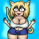 belly big_breasts blonde_hair blush breasts camel_toe cat_tail embarrased_horny embarrassed fangs female hair inner_ear_fluff monster_girl_(genre) prick_ears red_eyes slightly_chubby slightly_chubby_female solo teeth thick_thighs tuft noxdec tsukihime type-moon neco-arc animal_humanoid cat_humanoid felid felid_humanoid feline feline_humanoid human humanoid mammal mammal_humanoid 1:1 absurd_res hi_res