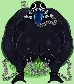 all_fours anthro areola big_breasts big_butt bound breasts butt chain chained collar female huge_breasts huge_butt huge_hips huge_thighs hyper looking_at_viewer muscular muscular_anthro muscular_female nipple_piercing nipples piercing solo spiked_collar spikes thick_thighs tongue tongue_out wide_hips gabessecretcave mario_bros nintendo gigi_(thecoatl034) chain_chomp hi_res