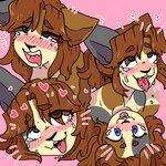 ahegao anthro blush blush_lines blushing_profusely bodily_fluids crying expressions female fur hair heart_eyes heart_symbol looking_pleasured open_mouth red_hair saliva simple_background smile solo tears tears_of_joy tears_of_pleasure tongue tongue_out katlovesshrimp bramble_(katlovesshrimp) bobtail_cat domestic_cat felid feline felis mammal 1:1 digital_media_(artwork) hi_res multiple_images