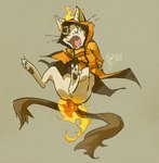 anthro anus bottomless burning butt butt_on_fire clothed clothing feet fire hoodie male multi_tail open_mouth pain solo tail topwear x_anus edtropolis arc_system_works blazblue jubei_(blazblue) beastkin domestic_cat felid feline felis mammal 2011 hi_res