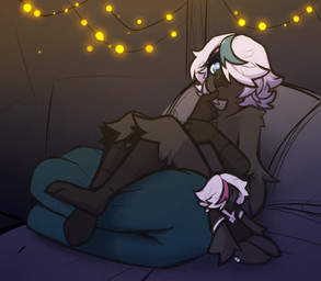 anthro beak biped feet female fingers front_view fur hair inside looking_at_viewer nude nude_anthro nude_female plushie scutes solo toes mewgle avian bird corvid corvus_(genus) oscine passerine raven 2026 digital_drawing_(artwork) digital_media_(artwork)