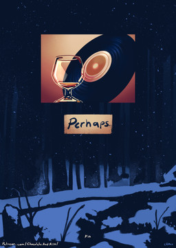 container cup drinking_glass glass glass_container glass_cup night sky snow snowing text vinyl_record wine_glass zero_pictured chocolateandmilk 2022 absurd_res comic dated english_text hi_res signature url