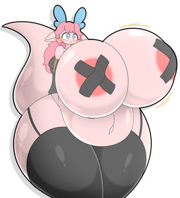 anthro areola belly big_breasts biped blue_eyes breasts clothed clothing female front_view hair huge_breasts huge_hips huge_thighs legwear navel nipple_tape partially_clothed pasties pink_body pink_hair simple_background solo tail tape thick_thighs topwear white_background wide_hips zaclyn mythology dragon mythological_creature mythological_scalie scalie 2025 digital_media_(artwork) hi_res