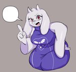 angry anthro breasts clothing empty_speech_bubble fangs female fur gesture hand_gesture horn mature_anthro mature_female overweight overweight_anthro overweight_female pointing purple_clothing red_eyes robe snout solo speech_bubble teeth thick_thighs tuft white_body white_fur dydy_silva cc-by-nc creative_commons undertale undertale_(series) toriel boss_monster_(undertale) bovid caprine goat mammal lol_comments