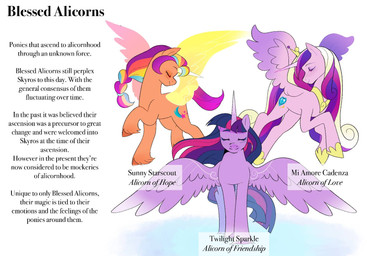 ethereal_horn ethereal_wings female feral group hair horn magic orange_body pink_body ponytail purple_body purple_hair text trio wings aztrial friendship_is_magic hasbro mlp_g5 my_little_pony mythology princess_cadance_(mlp) sunny_starscout_(mlp) twilight_sparkle_(mlp) equid equine mammal mythological_creature mythological_equine winged_unicorn english_text hi_res