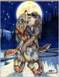 ambiguous_gender anthro biped butt butt_grab detailed_background duo forest hand_on_butt hug licking moon nude outside plant standing tongue tongue_out torso_grab tree tribal goldenwolf mythology canid canine canis mammal mythological_canine mythological_creature werecanid werecanine werecreature werewolf wolf 1999 colored_pencil_(artwork) traditional_media_(artwork)