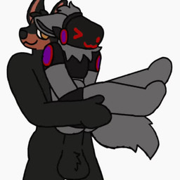 abdominal_bulge anthro carrying_another carrying_partner duo expressions machine male mushroomwolf dhark_(dharkskies) void_voidbound_(void_voidbound) canid canine mammal protogen 1:1 animated low_res short_playtime sound video