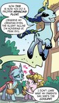 group heart_eyes heart_symbol text trio wings acrysd friendship_is_magic hasbro idw_publishing my_little_pony my_little_pony_(idw) mythology cozy_glow_(mlp) fan_character ocellus_(mlp) arthropod changeling equid equine mammal mythological_creature mythological_equine pegasus english_text