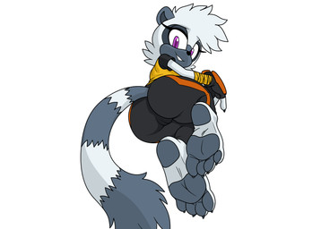 4_toes anthro barefoot butt clothed clothing feet female female_anthro foot_focus looking_back purple_eyes smile soles solo tail toes moltarhailk223 idw_publishing sega sonic_the_hedgehog_(comics) sonic_the_hedgehog_(idw) sonic_the_hedgehog_(series) tangle_the_lemur lemur mammal primate ring-tailed_lemur strepsirrhine absurd_res hi_res