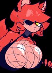 big_breasts breasts clothed clothing eye_patch eyelashes eyewear female hair huge_breasts long_eyelashes machine red_hair solo yellow_eyes stormkinght animatronic canid canine fox mammal robot alpha_channel hi_res