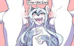 ahegao anthro anthro_penetrating balls blue_eyes bodily_fluids bodily_fluids_in_ear chest_tuft countershading cum cum_from_ear cum_in_ear cum_inside ear_penetration femboy fucked_silly fur genital_fluids genitals group group_nudity group_sex hair hand_on_chest heart_eyes heart_symbol long_hair looking_pleasured male male/male markings mindfuck nude one_eye_half-closed open_mouth penetration penile penile_penetration penis penis_in_ear pink_background public_use sex simple_background spots spotted_markings text threesome tongue tongue_out trio tuft vein veiny_penis wet wet_penis white_body white_fur 6my resine felid mammal pantherine snow_leopard digital_media_(artwork) english_text