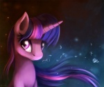 abstract_background female feral fur hair horn looking_at_viewer multicolored_hair purple_body purple_eyes purple_fur purple_hair simple_background smile solo two_tone_hair ajvl friendship_is_magic hasbro my_little_pony mythology twilight_sparkle_(mlp) equid equine mammal mythological_creature mythological_equine unicorn 2012