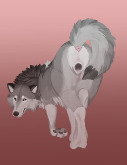 anatomically_correct anatomically_correct_genitalia anatomically_correct_vulva animal_genitalia animal_vulva anus ass_up black_ears black_nose black_tail_tip black_vulva breasts butt canine_genitalia canine_vulva cheek_tuft dipstick_tail facial_tuft female feral fluffy fluffy_tail fur genitals grey_body grey_fur looking_at_viewer looking_back looking_back_at_viewer markings multicolored_body multicolored_fur paws pink_anus pointy_ears presenting presenting_anus presenting_hindquarters presenting_vulva prick_ears raised_tail snout solo tail tail_aside tail_markings tuft vulva paper-wings independence_(paper-wings) canid canine canis mammal wolf absurd_res hi_res