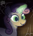 equid equine female friendship_is_magic glowing glowing_eyes glowing_horn halloween hasbro hi_res holidays horn localmare mammal my_little_pony mythological_creature mythological_equine mythology solo spider_web sweetie_belle_(mlp) unicorn young young_female