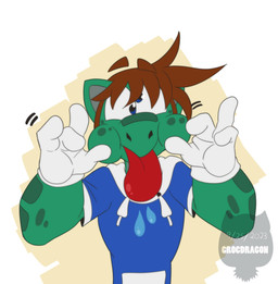 4_fingers anthro big_tongue blowing_raspberries bodily_fluids cartoon_gloves drooling fingers food fruit making_faces male plant raspberry red_tongue saliva silly silly_face solo taunting teasing tongue tongue_out toony toony_expression wiggling_fingers crocdragon89 mythology joshua_edgars_(crocdragon89) toon_joshua_edgars_(crocdragon89) dragon mythological_creature mythological_scalie scalie hi_res
