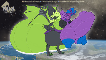 ankle_grab anthro areola balls big_areola big_balls big_breasts big_knot big_nipples big_penis black_body black_nipples black_penis blue_eyes blue_tongue breasts claws continent curvy_figure digitigrade duo ear_frill ears_back earth female forked_tongue frill_(anatomy) genitals green_balls green_body green_breasts green_claws green_eyes green_hair green_horn green_scales green_tongue gynomorph hair heel_spike horn huge_areola huge_balls huge_breasts huge_knot huge_nipples huge_penis humanoid_genitalia humanoid_penis hybrid_genitalia hybrid_penis hyper hyper_balls hyper_breasts hyper_genitalia hyper_insertion hyper_knot hyper_penis intersex intersex/female knot knotted_humanoid_penis knotted_penis larger_intersex leg_grab logo long_hair long_tongue looking_pleasured macro markings membrane_(anatomy) membranous_wings messy_hair nipples open_mouth penis pivoted_ears planet puffy_nipples purple_body purple_markings purple_scales scale_markings scales sea sharp_teeth size_difference smaller_female smug_face space standing tail tail_frill teeth terra_macro thick_tail tongue tongue_out water wing_claws wings knockedoutdragon european_mythology mythology fryra_(creeperindustry) kaya_(knockedoutdragon) dragon mythological_creature mythological_scalie scalie western_dragon 7:4 artist_logo hi_res watermark