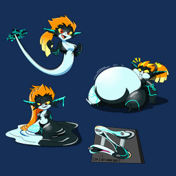 elastic elastic_body elasticity female inflation melting portal short_stack stretchy taffy_puller themadastronaut nintendo the_legend_of_zelda twilight_princess midna human humanoid imp living_latex mammal twili