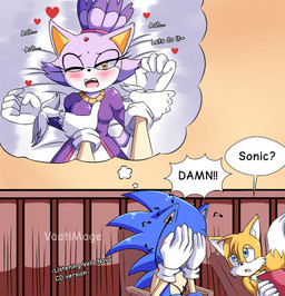 anthro blush breast_grab breasts chair covering covering_face duo earbuds electronics embarrassed female first_person_view furniture hand_on_breast headphones hero looking_at_viewer lying male male/female memory moan on_back princess royalty speech_bubble text wrist_grab vaatimage sega sonic_the_hedgehog_(series) blaze_the_cat miles_prower sonic_the_hedgehog canid canine domestic_cat eulipotyphlan felid feline felis fox hedgehog humanoid mammal