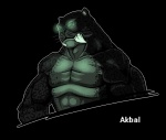 abs anthro biceps glowing glowing_eyes green_eyes looking_at_viewer male muscular muscular_anthro muscular_male outline pecs simple_background solo teeth text transparent_background spn corruption_of_champions akbal_(coc) felid mammal pantherine alpha_channel english_text