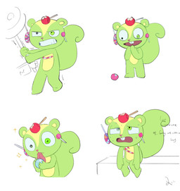apple big_tail buckteeth candy candy_apple candy_cane clapping dessert food fruit green_body green_eyes heart_nose heart_symbol holding_candy holding_food holding_lollipop holding_object licking lollipop male open_mouth plant semi-anthro simple_background solo tail teeth tongue tongue_out white_background x-zeeko-x happy_tree_friends nutty_(htf) mammal rodent sciurid tree_squirrel 2022 digital_media_(artwork)