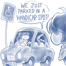 ambiguous_gender anthro car clothed clothing duo_focus female group hair humor inside_car inside_vehicle male simple_background smile spades_(suit) suit_symbol teeth text vehicle white_background gerrkk deltarune undertale_(series) kris_dreemurr lancer_(deltarune) susie_(deltarune) darkner human humanoid mammal reptile scalie 1:1 2018 blue_and_white english_text hi_res monochrome