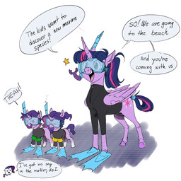 diving_mask enthusiastic female feral group horn mask rashguard simple_background smile text wetsuit wings young zipper maxiima friendship_is_magic hasbro my_little_pony mythology rarity_(mlp) twilight_sparkle_(mlp) equid equine mammal mythological_creature mythological_equine unicorn winged_unicorn 1:1 english_text hi_res