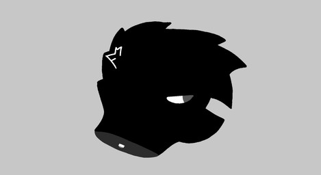 anthro black_body bloodless fur gore grey_eyes male melancholic sad side_view silhouette simple_background solo spine freemain474 unnamed_character canid mammal digital_media_(artwork) greyscale headshot_portrait hi_res icon monochrome portrait signature