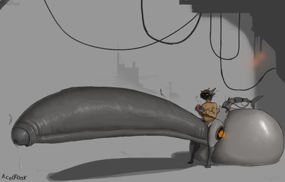 anthro backsack balls beverage big_balls big_penis bodily_fluids bottomless brown_hair clothed clothing coffee coffee_mug container cup dripping erection femboy genital_fluids genitals hair holding_container holding_cup holding_mug holding_object huge_balls huge_penis humanoid_genitalia humanoid_penis hyper hyper_balls hyper_genitalia hyper_penis machine male mug penis precum precum_drip solo tail thick_tail thick_thighs wide_hips ace0t0nic ethan_(humbug) aquatic fish hybrid protogen shark absurd_res hi_res
