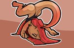 ambiguous_gender anthro arm_support brown_body brown_scales butt clothed clothing digitigrade eyes_closed faceplant fully_clothed leotard lying on_front raised_tail scales solo tail thick_tail tripping trufzn kobold scalie 2020 hi_res