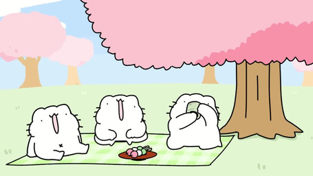 abuse ambiguous_gender animal_noises beady_eyes bedding black_eyes blanket chainsaw cherry_blossom chirping container cup dango_(food) dot_eyes drinking drinking_tea falling_leaves featureless_crotch fist flower forest fur grass green_tea_(beverage) group headbutt humor improvised_weapon kick looking_at_object matcha_(tea) melee_weapon monotone_body navel on_blanket open_mouth open_smile penetration picnic picnic_blanket pink_leaves pipe plant plate power_tool prunus_(flower) public punch raised_arm raised_arms raised_tail semi-anthro short_tail simple_eyes sky smile smoke spinning tail tea_cup tools tree tree_trunk trio uneven_eyes violence weapon what whiskers white_body white_ears white_fur white_tail why x_navel zoom zoom_out purinharumaki_karameru sound_warning matatabi_movie_labo avian bird domestic_cat elemental_creature felid feline felis flora_fauna mammal 16:9 2025 2d_animation animated hi_res short_playtime sound webm widescreen