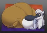 anthro big_breasts big_bulge breasts bulge gynomorph huge_breasts huge_bulge hyper hyper_bulge intersex maleherm robot_arm solo darkshasion_(artist) khrome canid canine canis mammal wolf hi_res