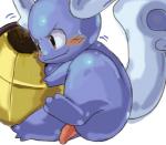 blue_body blush genitals male penis shell shell-less simple_background solo white_background nikubo nintendo pokemon generation_1_pokemon pokemon_(species) reptile scalie wartortle 2008