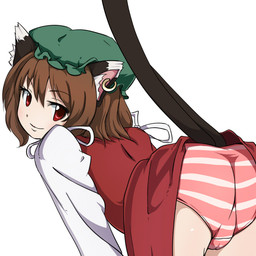 animal_ears bent_over brown_hair butt camel_toe cat_ears chen ear_piercing female hair head_turn jewelry looking_at_viewer looking_back multiple_tails nikka_(cryptomeria) panties piercing presenting red_eyes short_hair solo striped_panties stripes touhou trefoil underwear
Rating: Questionable
Score: 11
User: AnacondaRifle
Date: March 24, 2013
