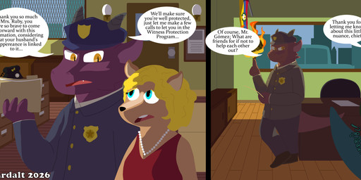 1920s_theme anthro belly betrayal burning clothed clothing corruption death digested digestion digestion_implied digestion_noises documents fatal_vore female group killing lore male male/female necktie police police_officer police_station police_uniform suit tail text trio uniform vore vore_implied weight_gain lizarddude812 mythology andrew_(lizarddude812) dragon hybrid lizard mythological_creature mythological_scalie reptile scalie 2026 absurd_res comic english_text hi_res
