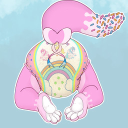 abdl accessory ageplay anthro bodily_fluids bow_ribbon clothed clothing diaper femboy fur genital_fluids male pink_body pink_fur roleplay solo sprinkles sprinkles_on_tail unclean_diaper urine used_diaper using_diaper watersports wearing_diaper wet_diaper marealeopard tykables tykables_unicorns katiepup mammal mustelid otter river_otter 1:1