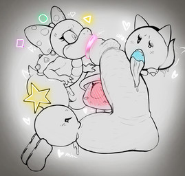 anthro big_penis fellatio female feral genitals group huge_penis hyper hyper_genitalia hyper_penis licking lips long_tongue male male/female oral penile penis penis_awe penis_lick sex thick_lips tongue bigeggguy mario_and_luigi_(series) mario_bros nintendo paper_mario paper_mario:_the_thousand_year_door goombella koopaling peeka_(mario) starlow wendy_o._koopa boo_(mario) goomba koopa scalie star_sprite hi_res