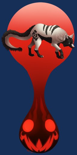 ambiguous_gender black_body black_fur claws feral fur heterochromia paws quadruped simple_background solo white_body white_fur dei canid canine hybrid mammal 2015 absurd_res alpha_channel digital_media_(artwork) hi_res