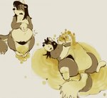 ambiguous_gender anthro belly big_bulge big_penis bodily_fluids breasts bulge clothed clothing crossed_legs desperation digitigrade erection excessive_genital_fluids excessive_urine eyes_closed fluffy fluffy_tail genital_fluids genitals hair huge_bulge huge_penis infinite_genital_fluids infinite_urine long_hair lying male omorashi on_back on_ground pear-shaped_figure peeing_on_ground peeing_on_self peeing_while_erect penis potty_dance pubes slightly_chubby slightly_chubby_anthro slightly_chubby_male solo spread_legs spreading tail thick_thighs underwear underwear_only urine urine_on_face urine_on_ground urine_on_self urine_pool urine_stream urine_through_clothing watersports wetting wide_hips lucyskunk ambiguous_species 2025 hi_res