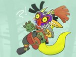 kyrii_millaroth majora's_mask_(item) mask transformation trevor-fox majora's_mask nintendo the_legend_of_zelda skull_kid_(character) skull_kid_(species) 4:3