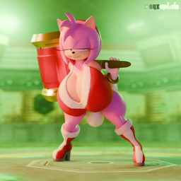 anthro bedroom_eyes big_breasts big_bulge big_butt blinking boots breast_jiggle breasts bulge bulge_jiggle butt clothing footwear gynomorph high_heeled_boots high_heels huge_breasts huge_bulge huge_butt hyper hyper_breasts intersex jiggling leaning leaning_forward looking_at_viewer narrowed_eyes panties piko_piko_hammer seductive shirt shoes smile smirk solo standing tank_top thick_thighs topwear underwear onyxsplash sega sonic_the_hedgehog_(series) amy_rose eulipotyphlan hedgehog mammal 1:1 3d_(artwork) 3d_animation animated digital_media_(artwork) hi_res no_sound short_playtime