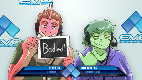 5_fingers anthro bangs blue_clothing blue_eyes blue_hoodie blue_topwear brown_hair claws clothing duo electronics eyelashes female finger_claws fingers frill_(anatomy) front_view green_body green_clothing green_hair green_scales green_shirt green_t-shirt green_topwear grey_eyes hair head_crest head_frill headgear headphones headset headset_microphone hoodie male multicolored_body multicolored_scales red_body red_scales scales shirt short_hair smile snaggle_teeth snout t-shirt tablet tan_body tan_scales tear_trough text topwear two_tone_body two_tone_scales yellow_sclera jauntyweb cavemanon_studios evolution_championship_series i_wani_hug_that_gator damien_payne olivia_halford baryonyx dilophosaurid dilophosaurus dinosaur hybrid prehistoric_species reptile saurischian scalie spinosaurid spinosaurus theropod 16:9 2024 artist_name digital_drawing_(artwork) digital_media_(artwork) english_text hi_res watermark widescreen