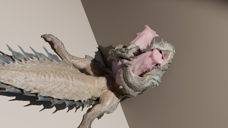 2_penises against_surface against_wall animal_genitalia animal_penis bite curling_toes feet feral genitals hemipenes hug hugging_penis hyper male multi_genitalia multi_penis open_mouth penis self_bite solo r4001 capcom monster_hunter fanged_wyvern reptile scalie tobi-kadachi 16:9 3d_(artwork) 4k absurd_res digital_media_(artwork) hi_res widescreen