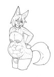 areola aroused big_breasts breasts eyewear female fetus glasses long_tail pregnant tail uolf uolf_(uolf) canid canine canis domestic_dog mammal shiba_inu spitz wolf hi_res monochrome