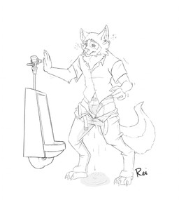 accident anthro belt bodily_fluids bottomwear bottomwear_down briefs clothed clothing drunk embarrassed genital_fluids male male_peeing omorashi open_bottomwear open_clothing open_pants pants pants_down partially_clothed peeing shirt simple_background solo standing substance_intoxication topwear underwear urinal urine urine_on_ground urine_pool urine_through_clothing wetting white_background bibarel_rei canid canine mammal hi_res monochrome