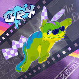abstract_background abstract_colors anthro blue_eyes bodypaint buttplug buttplug_tail checkered clothing costume countershading eyewear eyewear_only fake_tail film_strip glasses glowing glowing_background graffiti green_body looking_aside lying male mask mask_only mostly_nude multicolored_body nude obscured_penetration on_front paws plug_(sex_toy) sex_toy slightly_chubby smile solo spread_eagle spreading sunglasses sunglasses_only tail text two_tone_arms two_tone_body two_tone_paws vhs_artifacts wearing_glasses wearing_mask spooky_dune gex_(series) nintendo pokemon gex_the_gecko generation_1_pokemon pikachu pokemon_(species) 1:1 english_text hi_res signature