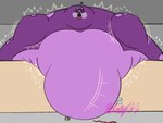 air_inflation air_puff belly big_belly bloated creaking expansion hose hose_inflation huge_belly hyper hyper_belly hyper_inflation inflation muscular onomatopoeia purple_body sound_effects text nikesthedemonkatperson earthbound_(series) nintendo benny_(cozzy) alien mook 2022 4:3 dated hi_res signature